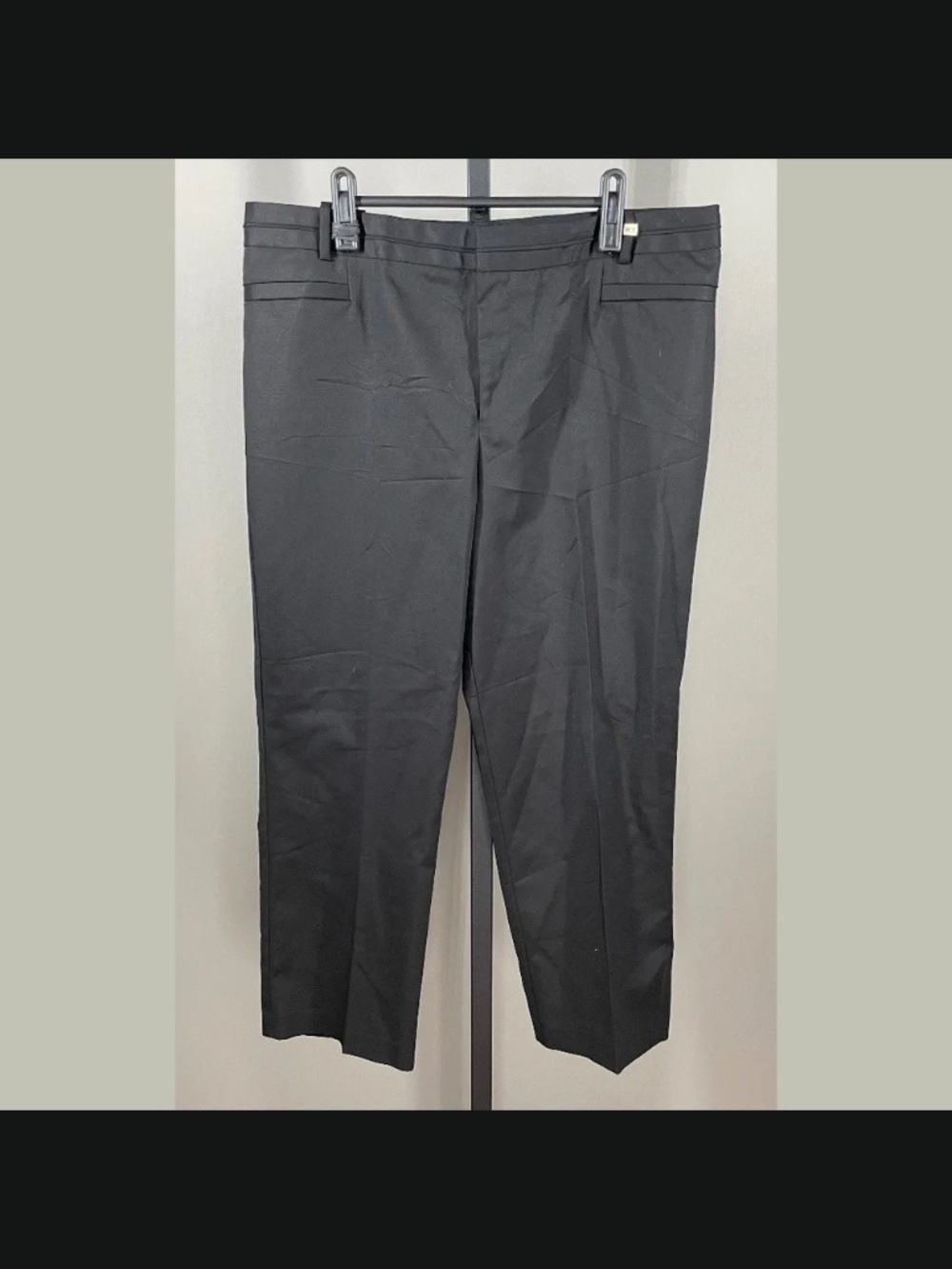 NEW Calvin Klein Pants Womens 14 black straight leg cropped classic